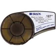 Стрічка для принтера етикеток Brady термозбіжна трубка, 1.57 - 3.81 мм, Black on Yellow (M21-187-C-342-YL)