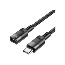 Дата кабель USB-C M/F 1.2m extension U107 black HOCO (6931474789990)