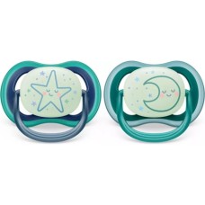 Пустушка Philips AVENT Ultra Air Нічна 6-18 міс 2 шт (SCF376/13)