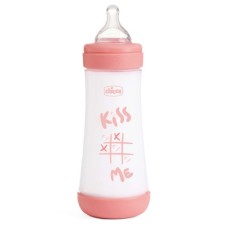 Пляшечка для годування Chicco Perfect 5 Love із силіконовою соскою 4+ міс. 300 мл Рожева (20235.11.40)