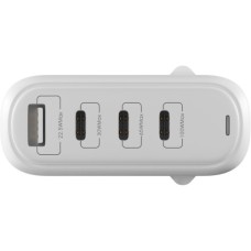 Зарядний пристрій Globex GaN 1xUSB + 3xUSB-C 120W FastPower white (GaN120WA3C)