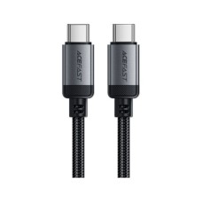 Дата кабель USB-C to USB-C 1.2m 3A aluminum alloy C20-03 Black Acefast (6974316283775)