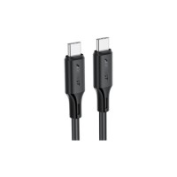 Дата кабель USB-C to USB-C 1.2m 3A 60W silicone black Acefast (6974316284161)