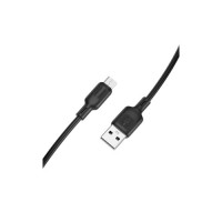Дата кабель USB 2.0 AM to Micro 5P 1.0m silicone black BOROFONE (6941991115417)