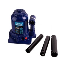 Домкрат Vitol DB-20002C/TF0202, телескопічний, гідравлічний, 2т, 2 циліндри, min 150мм, max 370мм (DB-20002C)