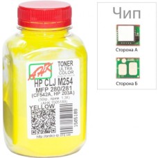 Тонер HP CLJ M254/MFP280/281 60г Yellow +chip AHK (1505193)