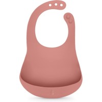 Нагрудничок Suavinex Colour Essence силіконовий, рожевий (402975)