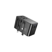 Мережевий фільтр живлення HOCO AC18A 1 роз, 2 USB, USB-C, 35W, 1,5м, Black (AC18AB)