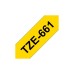 Стрічка для принтера етикеток UKRMARK B-T661P-BK/YE, сумісна з TZE661 ламінована, 36мм х 8м. black on yellow (B-T661P-BK/YE)