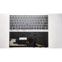 Клавіатура ноутбука HP EliteBook 830 G5 черная с серебр рамкой ТП и подсв (A46156)