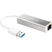 Перехідник USB 3.0 AM to RJ45 Ethernet 1000Mbps black J5create (JUE130-N)