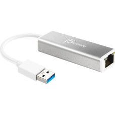 Перехідник USB 3.0 AM to RJ45 Ethernet 1000Mbps black J5create (JUE130-N)