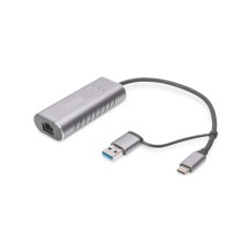 Перехідник USB-C + USB 3.0 to RJ45 2500Mbps Ethernet Digitus (DN-3028)