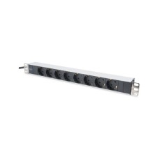 Силовий блок 1U, 8xSchuko, 16A, 250V, вилка Schuko Digitus (DN-95401)