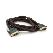 Кабель мультимедійний DVI M to DVI M 3.0m 24+1pin black/red Merlion (YT-DVI(M)/(M)NY/RD-3.0m)