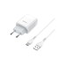 Зарядний пристрій HOCO C72A Glorious single port charger set(Type-C) White (6931474713018)