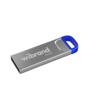USB флеш накопичувач Wibrand 64GB Falcon Silver-Blue USB 2.0 (WI2.0/FA64U7U)