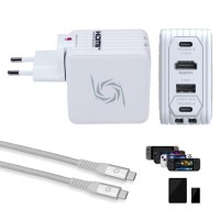 Зарядний пристрій AVerMedia GC313 CORE GO 100W 2хUSB-С 1хUSB-A 1xHDMI white (40AAGC313AWP)