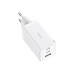 Зарядний пристрій Baseus 2xUSB-C 65W + 1xUSB GaN + cable USB-C to USB-C 100W 1.0m white (CCGP120202)