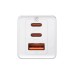 Зарядний пристрій Baseus 2xUSB-C 65W + 1xUSB GaN + cable USB-C to USB-C 100W 1.0m white (CCGP120202)