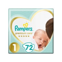 Підгузок Pampers Premium Care Розмір 1 (2-5 кг) 72 шт (8006540858073)