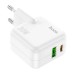 Зарядний пристрій HOCO C111A Lucky 1xUSB-C PD30W + 1xUSB QC3.0 White (6931474790866)