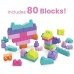 Конструктор Mega Bloks рожевий у мішку 80 деталей (DCH62)
