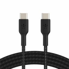Дата кабель USB-C to USB-C 1.0m braided black Belkin (CAB004BT1MBK)