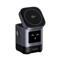 Зарядний пристрій UGREEN 2-in-1 wireless iPhone + AirPods W709 gray (45775)