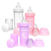 Набір для годування новонароджених Twistshake Value Pack Pink із трьох антиколікових пляшечок 260 мл (78845)