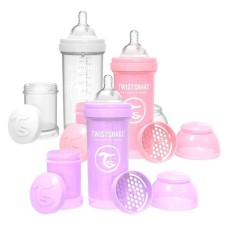 Набір для годування новонароджених Twistshake Value Pack Pink із трьох антиколікових пляшечок 260 мл (78845)