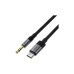 Кабель мультимедійний USB-C to 3.5mm M 0.15m black Acefast (6974316285274)
