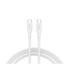 Дата кабель USB-C to USB-C 1.0m CC60SC10 60W Silicon White Canyon (CNS-CC60SC10W)