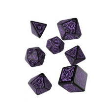 Набір кубиків для настільних ігор Q-Workshop COC Horror on the Orient Express Black purple Dice Set (7 шт) (SCTO51)