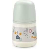 Пляшечка для годування Suavinex A walk in the park, 150 мл, фізіологічна соска повільний потік, зелена (308314)