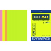 Папір Buromax А4, 80g, NEON, 4colors, 50sh, EUROMAX (BM.2721550E-99)