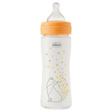 Пляшечка для годування Chicco Perfect Easy силіконова, від 0+ міс. повільний потік 240 мл, (20252.10)
