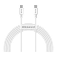 Дата кабель USB-C to USB-C 2.0m 100W white Baseus (CATYS-C02)