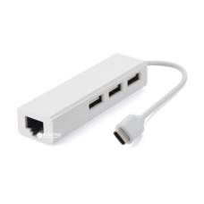 Концентратор Value Type-C Hub 3-port USB2.0 + RJ45 Fast Ethernet White (S0742)