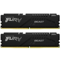 Модуль пам'яті для комп'ютера DDR5 64GB (2x32GB) 5600 MHz Beast Black Kingston Fury (ex.HyperX) (KF556C36BBEK2-64)