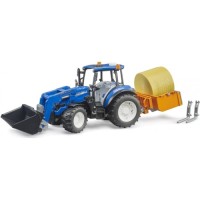 Масштабна модель автомобіля Bruder Трактор New Holland T5.121 з переднім навантажувачем та аксесуарами (02187)