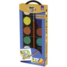 Акварельні фарби Bic з пензлем, 8 кольорів (bc947708)