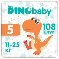 Підгузки Dino Baby Розмір 5 (11-25 кг) 108 шт (3 пачки по 36 шт) (2000998941246)