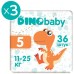 Підгузки Dino Baby Розмір 5 (11-25 кг) 108 шт (3 пачки по 36 шт) (2000998941246)