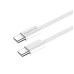Дата кабель USB-C to USB-C 2.0m (braided cotton) (PD Fast Charging 60W) 3.0А grey ColorWay (CW-CBPDCC068-GR)