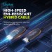 Кабель мультимедійний HDMI M to HDMI M 50.0m V2.1 8K60Hz AOC 48Gbps black Digitus (AK-330126-500-S)