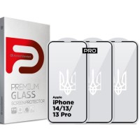 Скло захисне Armorstandart Pro 3D LE Apple iPhone 14/13/13 Pro Black 3 шт (ARM77599)