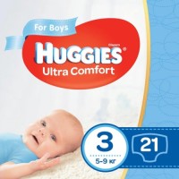 Підгузки Huggies Ultra Comfort 3 хлопч. 5-9 кг) 21 шт (5029053543536)