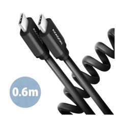 Дата кабель USB-C to USB-C 0.6m 60W black AXAGON (BUCM-CM10TB)