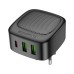 Зарядний пристрій BOROFONE BAS23A Lucky 1xUSB-C + 2xUSB PD30W Black (6941991109386)